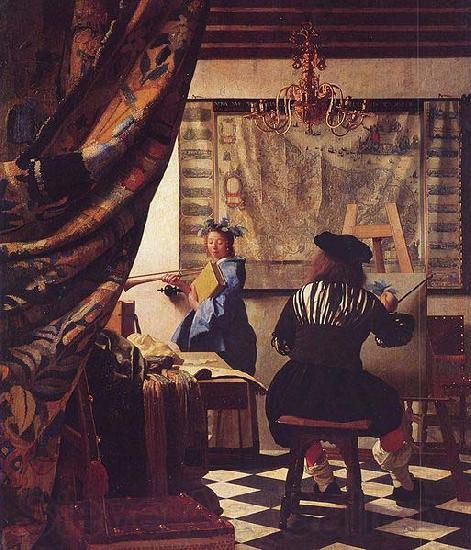 VERMEER VAN DELFT, Jan The Allegory of Painting -or- The Art of Painting Norge oil painting art